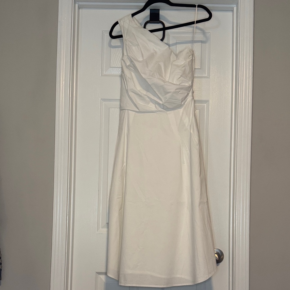 Banana Republic One-Shoulder White Dress